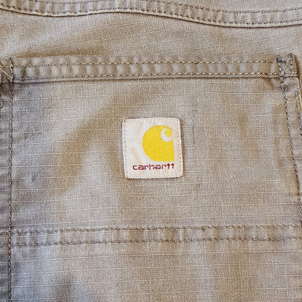 Carhartt Rugged Flex Cargo Work Shorts Gray Mens 32 Relaxed Fit B34727-M - Picture 3 of 9